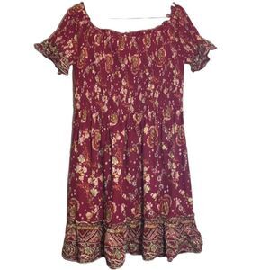 Xhilaration Women’s Floral Print Off-Shoulder Dress